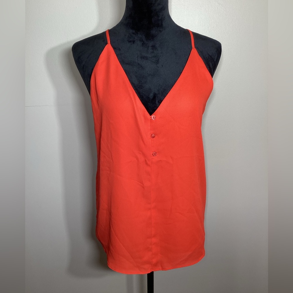 Versona Red Spaghetti Strap Blouse Size Medium